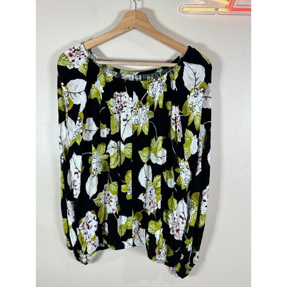 Women’s Plus Size 2X Blouses Floral Boho Ruffle Long Sleeve *Bundle of 2* - Picture 3 of 14